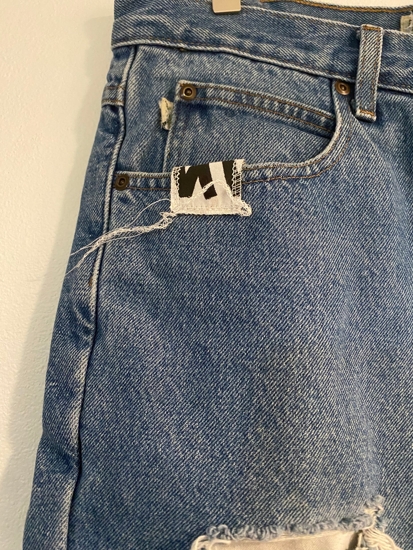"wat a time to be a werewolf" jean shorts