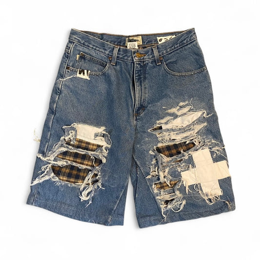 "wat a time to be a werewolf" jean shorts