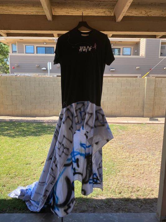 "throwie" banner/dress hybrid